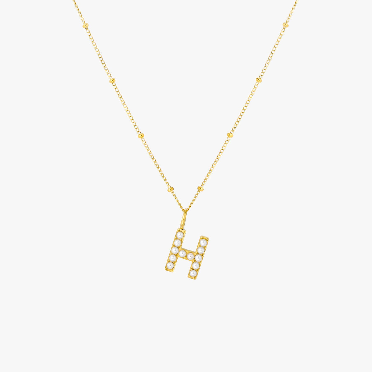 Pearl Initial Necklace