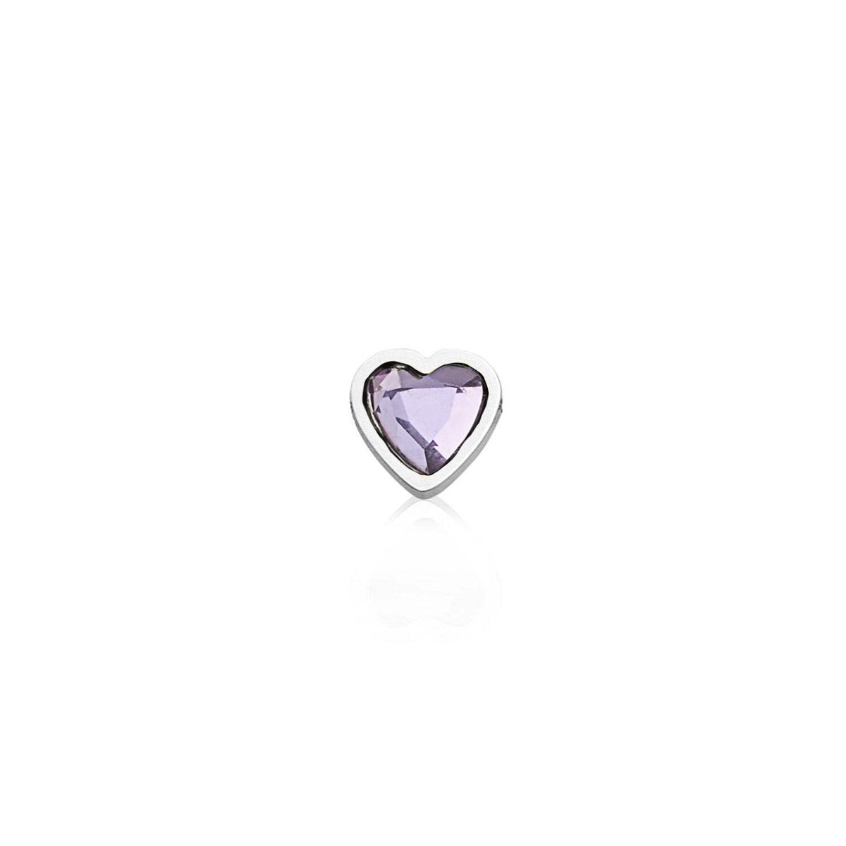 Mini Heart Birthstone Bracelet (Silver)