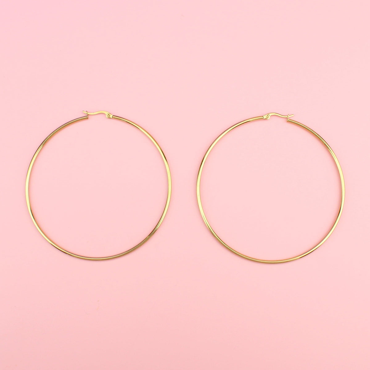 The Bigger The Hoop Earrings (85mm, Gold Plated)