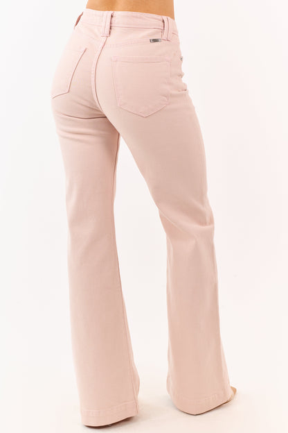 KanCan Tea Rose High Rise Wide Flare Jeans
