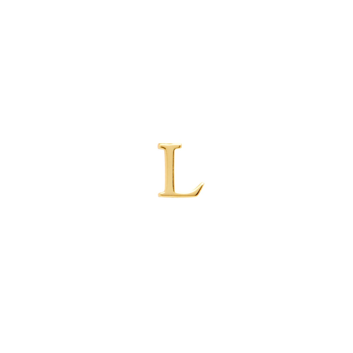 Initial Zip Pull Charm (Gold)
