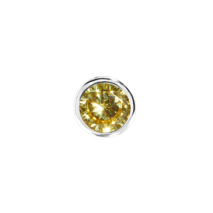 Double Initial Icon - Birthstone (Silver)