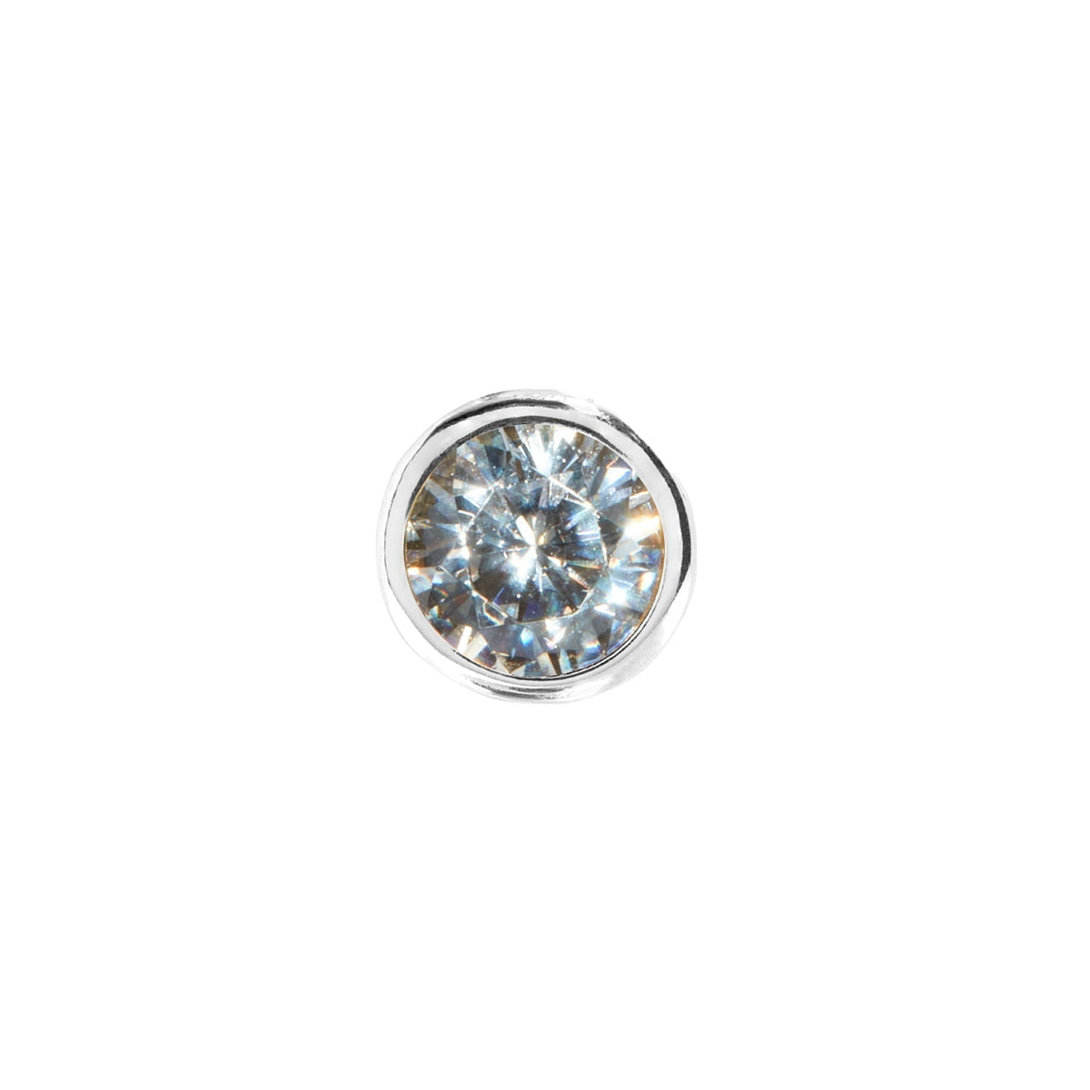Double Initial Icon - Birthstone (Silver)