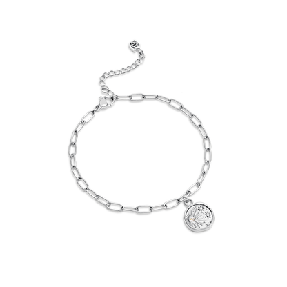 Custom Hanging Ocean Charm Bracelet (Silver)