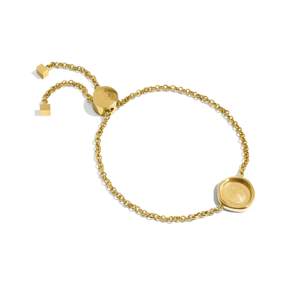 Coin Fingerprint Bracelet (Gold)
