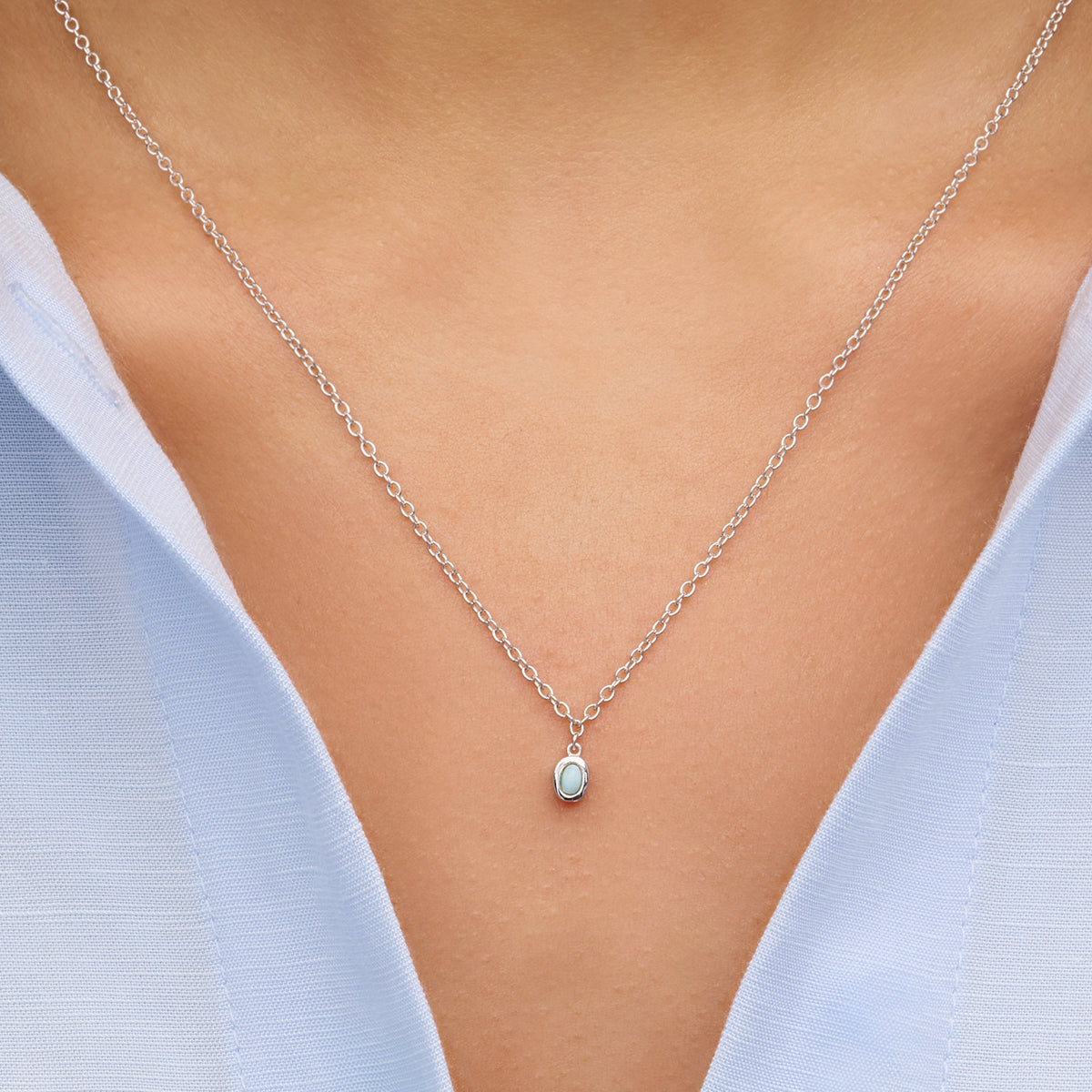 Fine Single Charm Necklace (Silver)