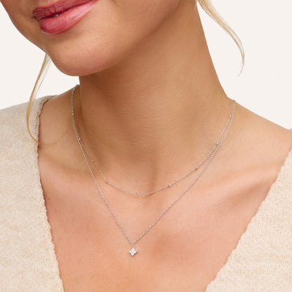 Fine Single Charm Necklace (Silver)