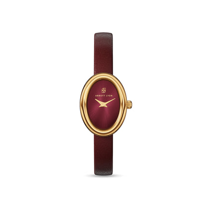 Monroe Burgundy Leather Watch