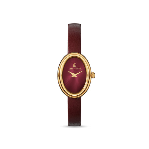 Monroe Burgundy Leather Watch
