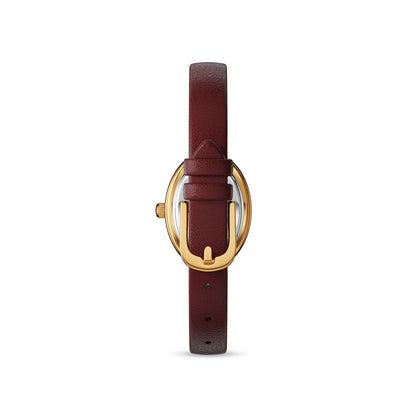 Monroe Burgundy Leather Watch