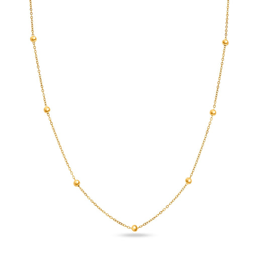 Layering Mini Me Sphere Chain Necklace (Gold)