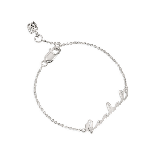 Fine Mini Signature Name Bracelet (Silver)