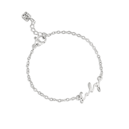 Mini Me Signature Name Bracelet (Silver)