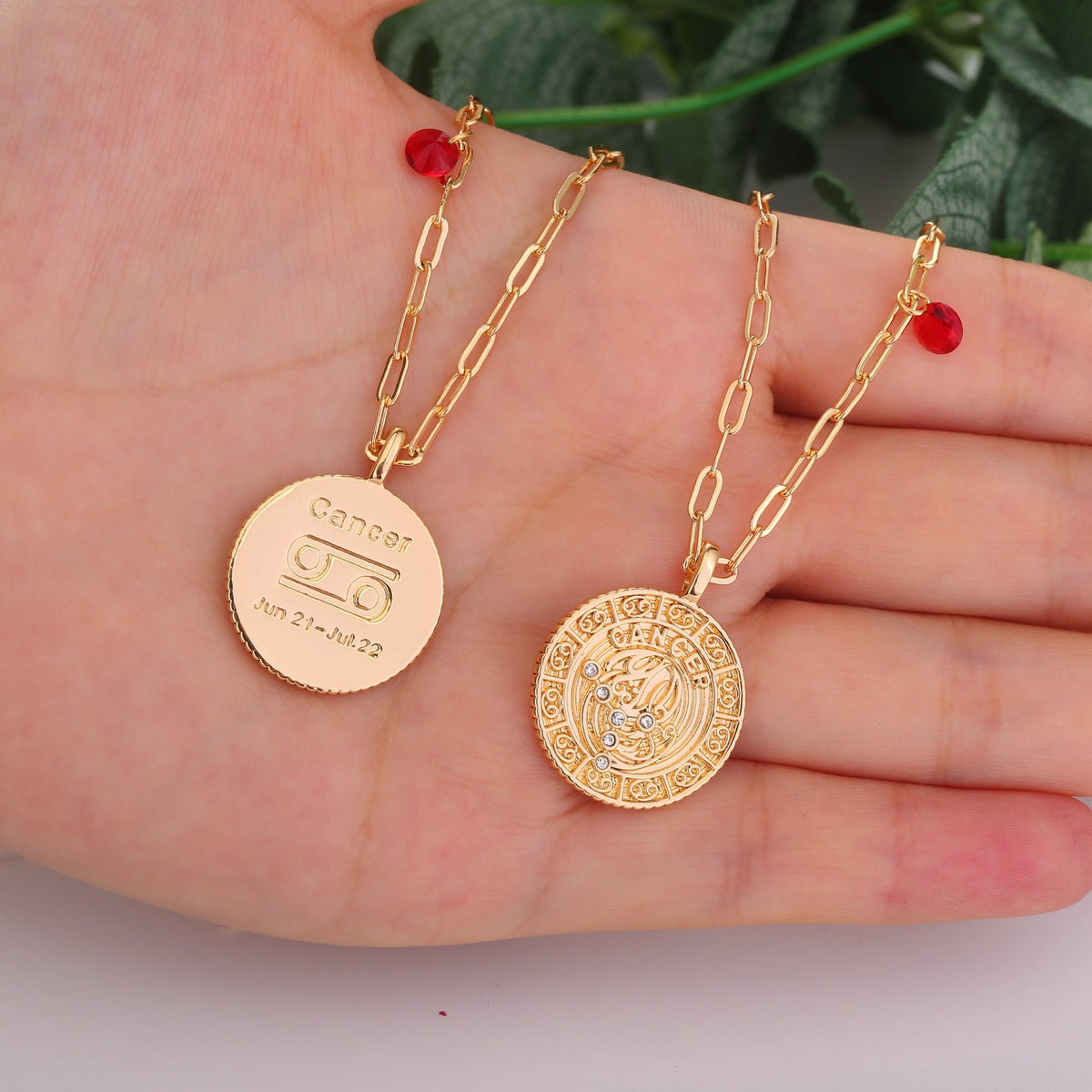 18K Gold Plated Zodiac Birth Coin