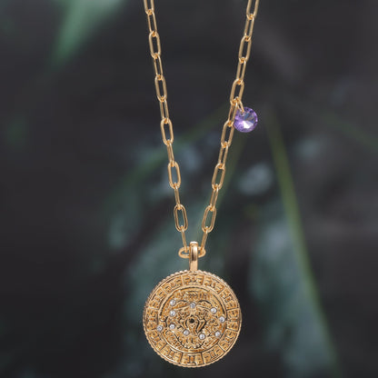 18K Gold Plated Zodiac Birth Coin