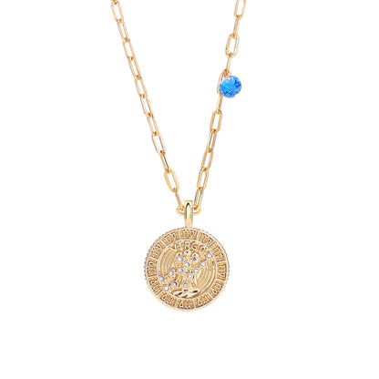 18K Gold Plated Zodiac Birth Coin
