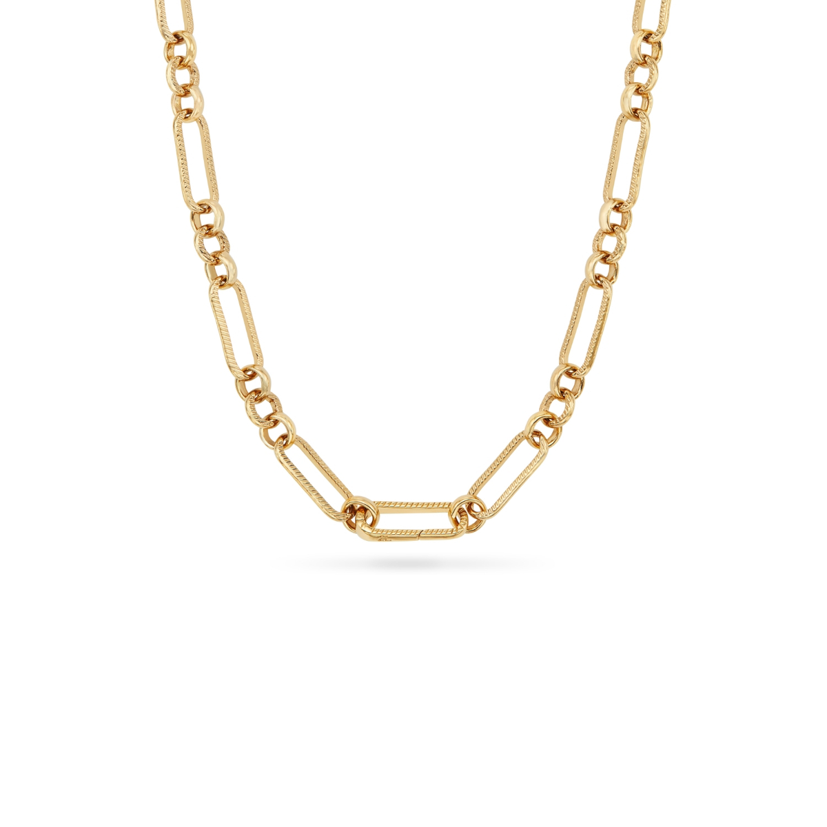 Light Blue Lace Agate Heart Necklace (Gold)