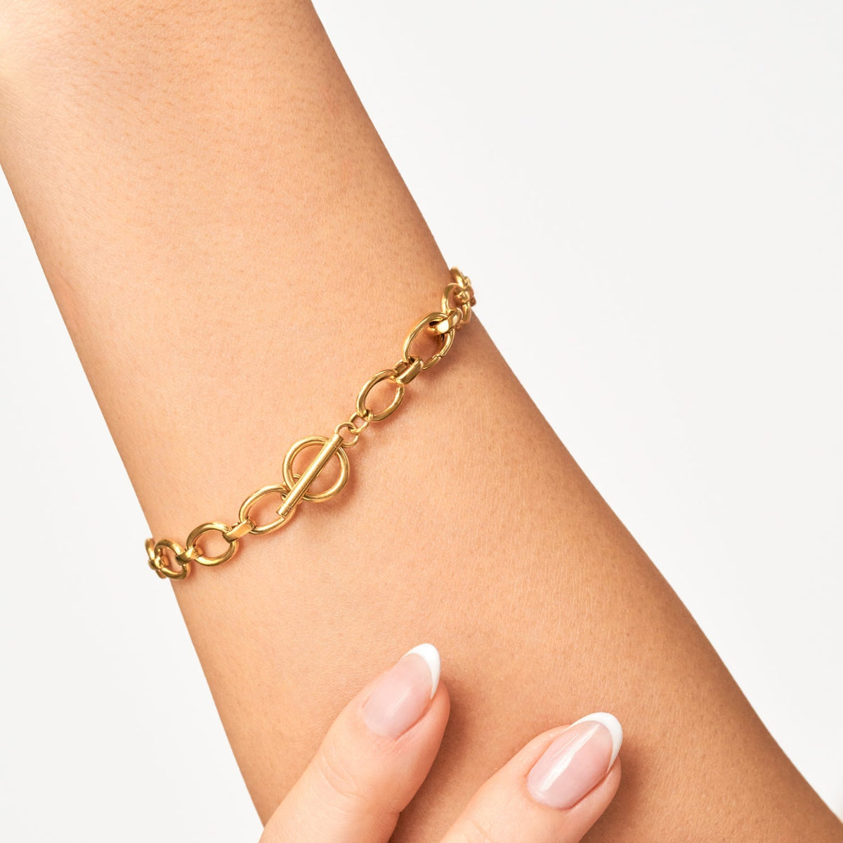 Oval Link Chain Bracelet (Gold)