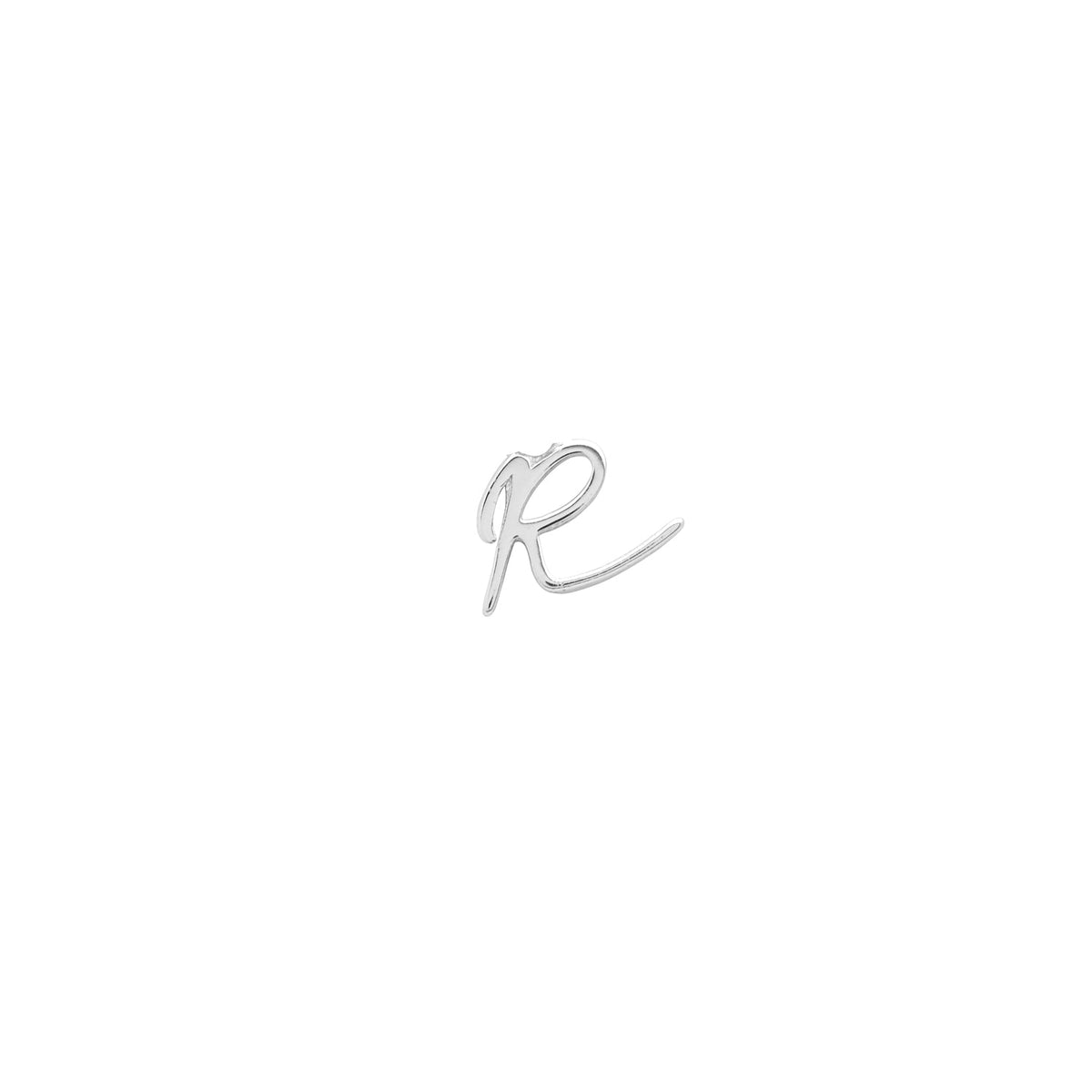Signature Initial Stud Earring (Silver)