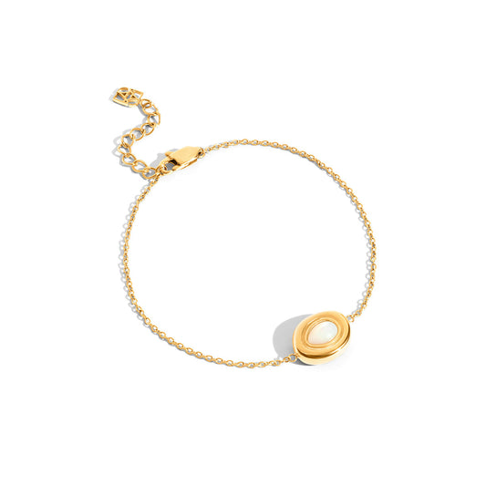 Pearl Molten Bracelet (Gold)