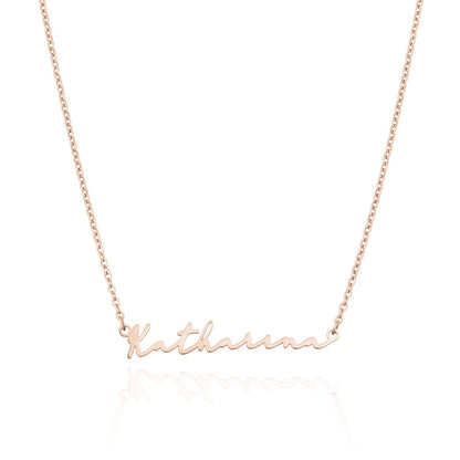 Signature Name Necklace (Rose Gold)