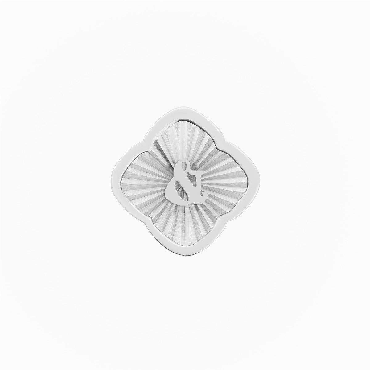 Rosette Textured Clover Charms (Gold) - Heart