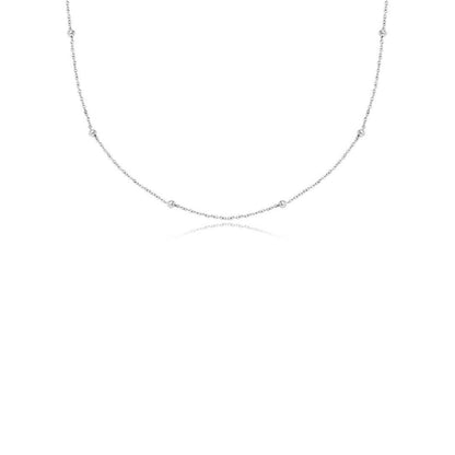 Layering Sphere Chain Necklace (Silver)