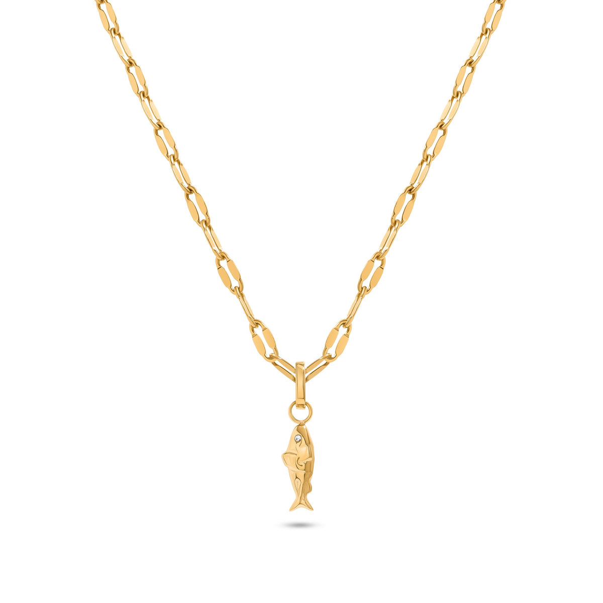 Ocean Charms Sardine Necklace (Gold)