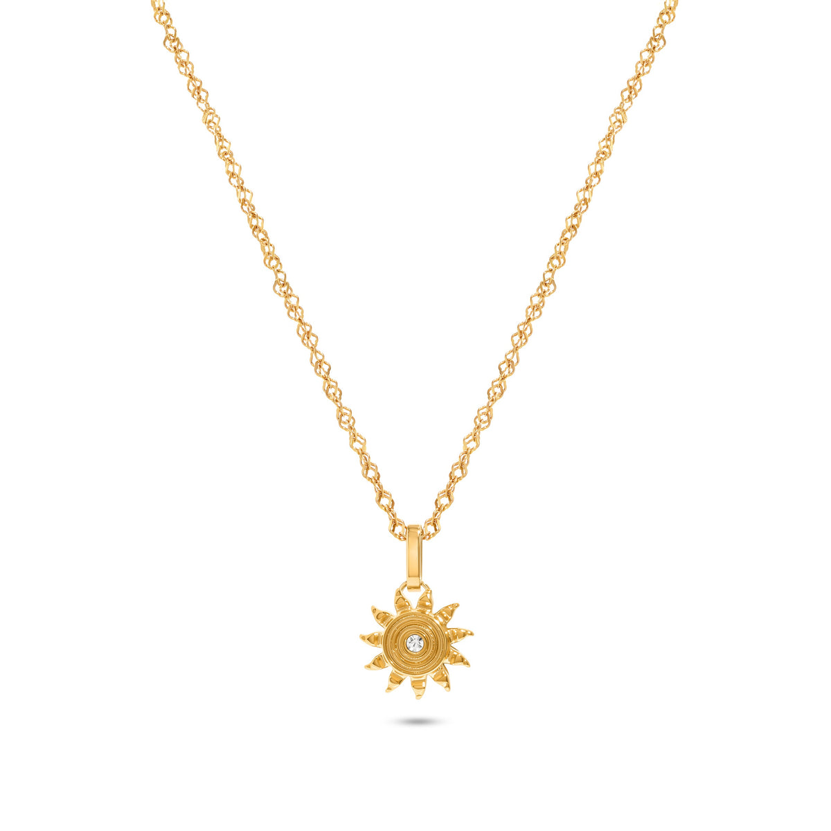 Ocean Charms Sun Necklace (Gold)