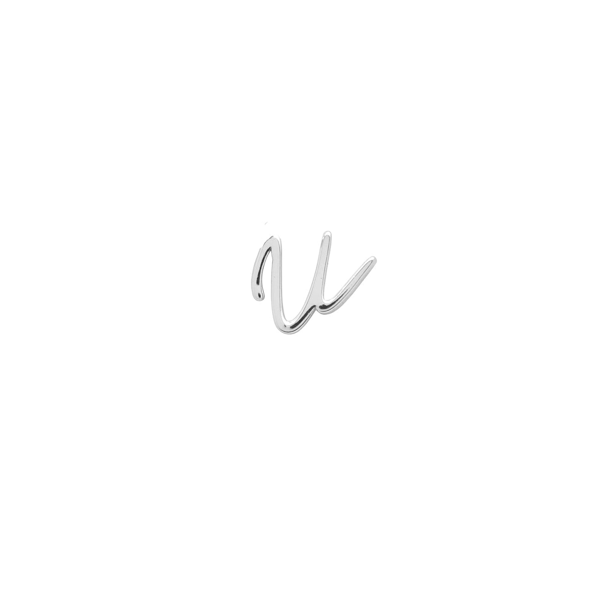 Signature Initial Stud Earring (Silver)