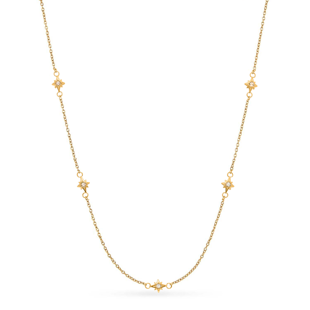 Fingerprint Written In The Stars Tag Necklace (Gold)
