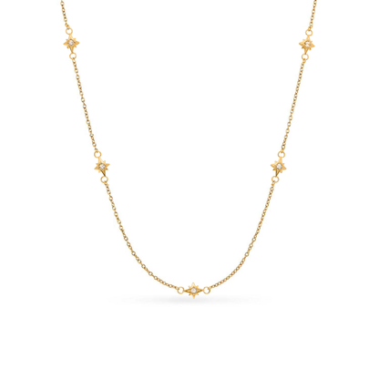 Mini Written In The Stars Initial Tag Necklace (Gold)