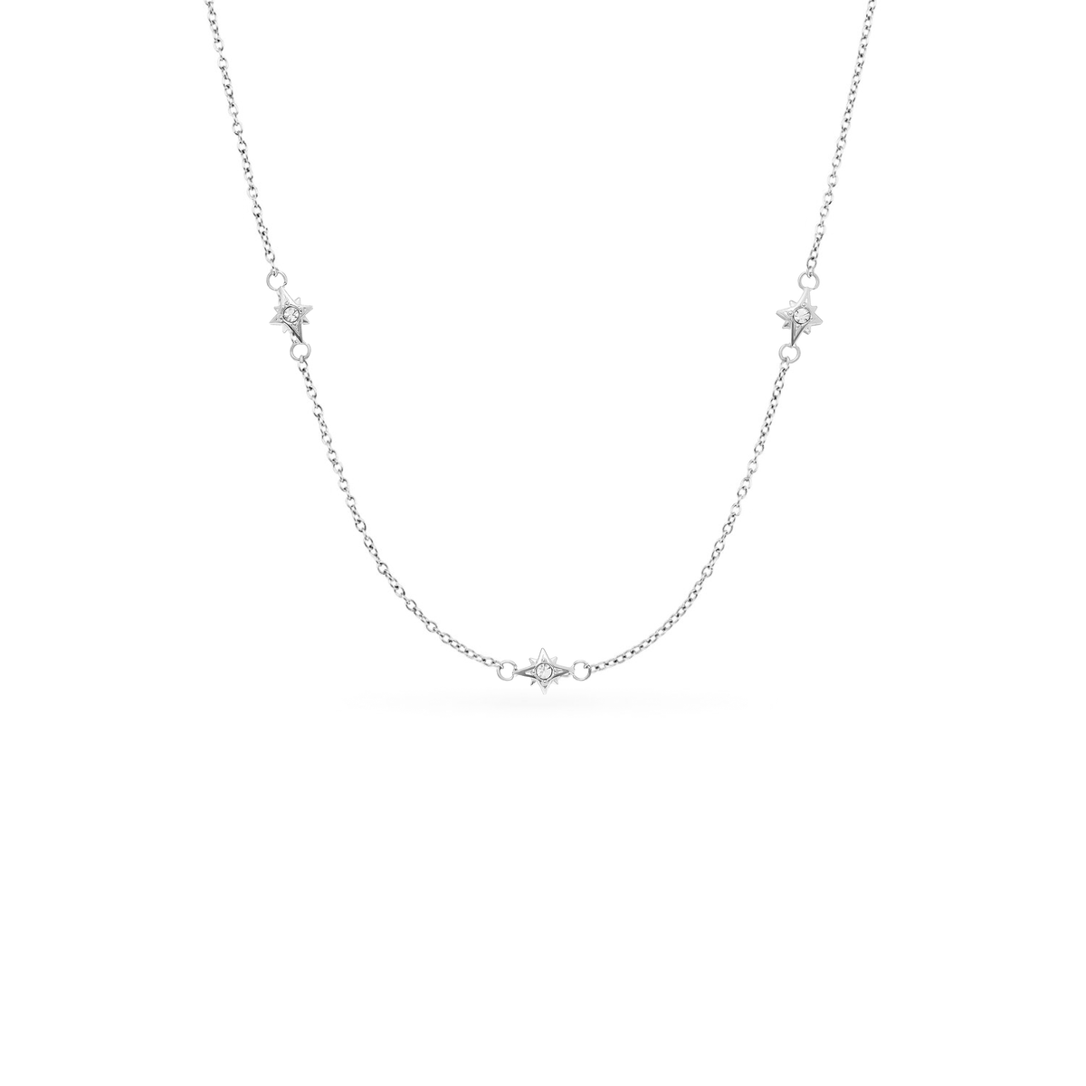 Fingerprint Written In The Stars Tag Necklace (Silver)