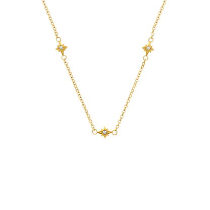 Fingerprint Written In The Stars Tag Necklace (Gold)