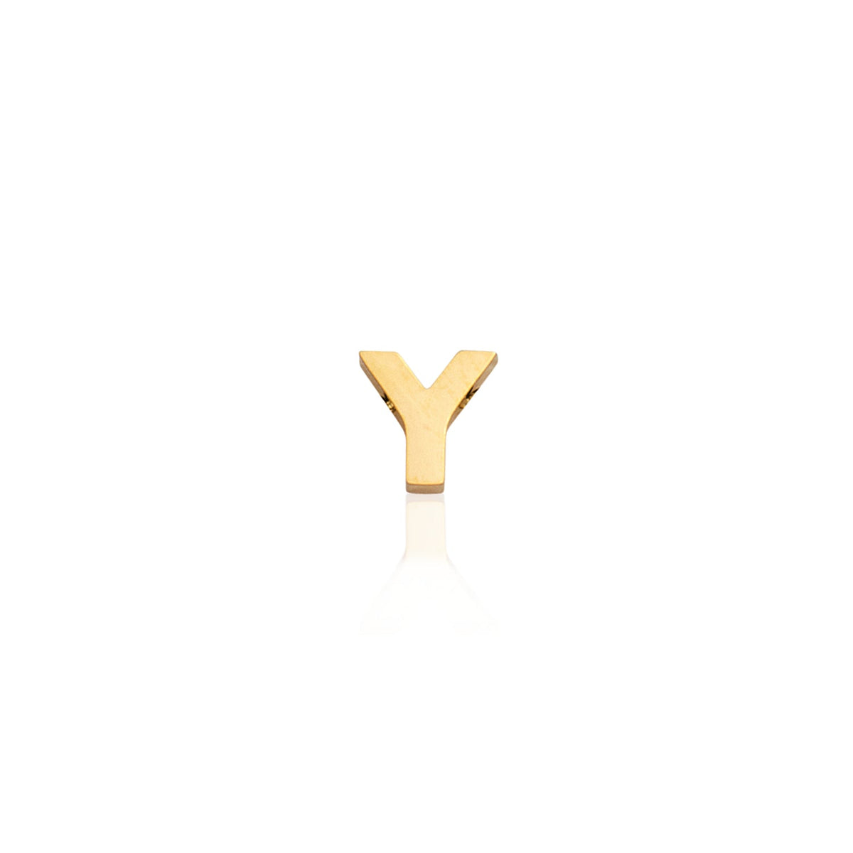 Mini Letter Sphere Chain Necklace (Gold)