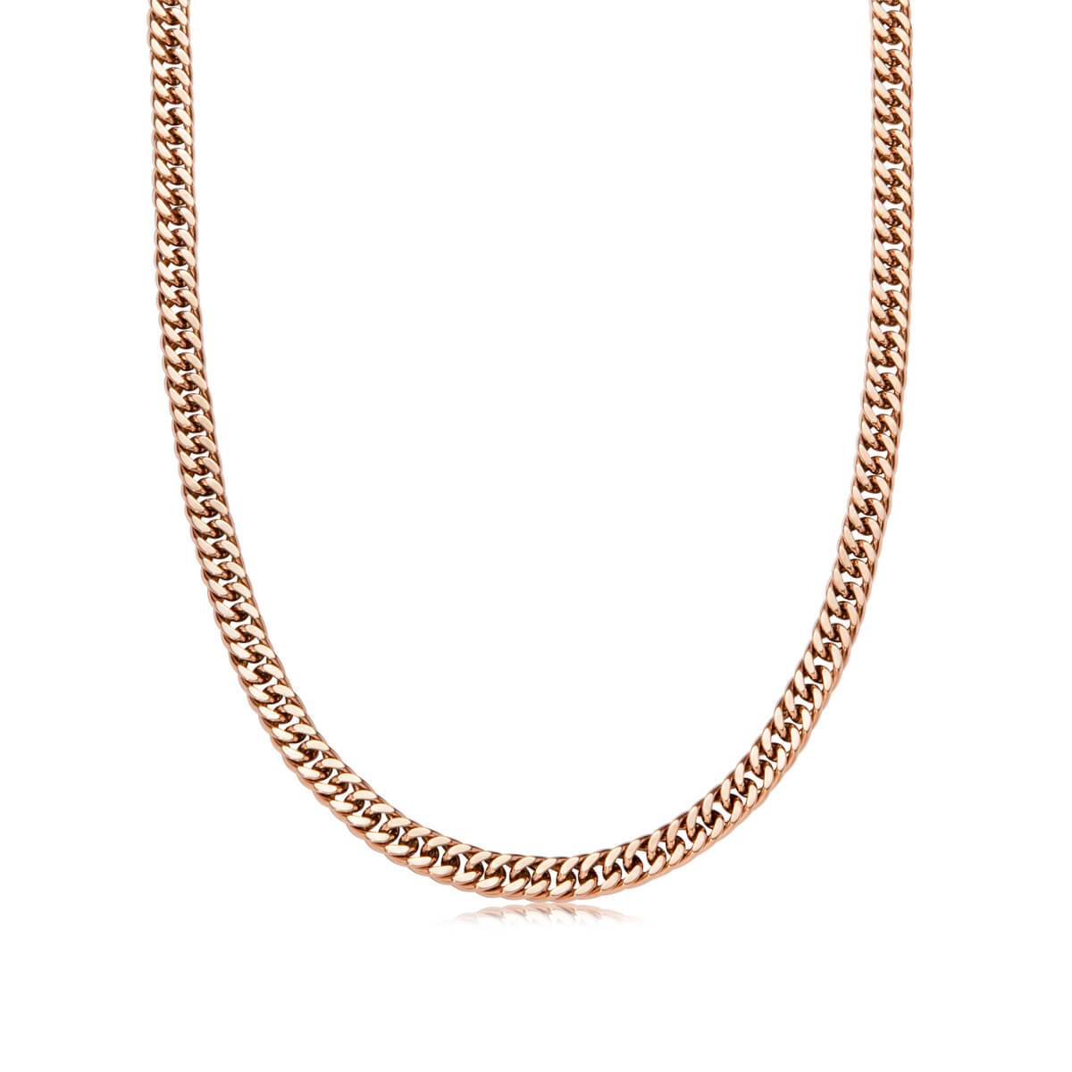 Curb Chain Necklace 18 in (Rose Gold)