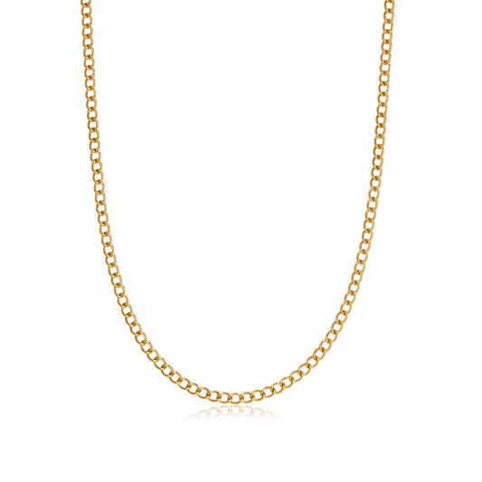 Curb Chain Necklace 20 in (Brass)