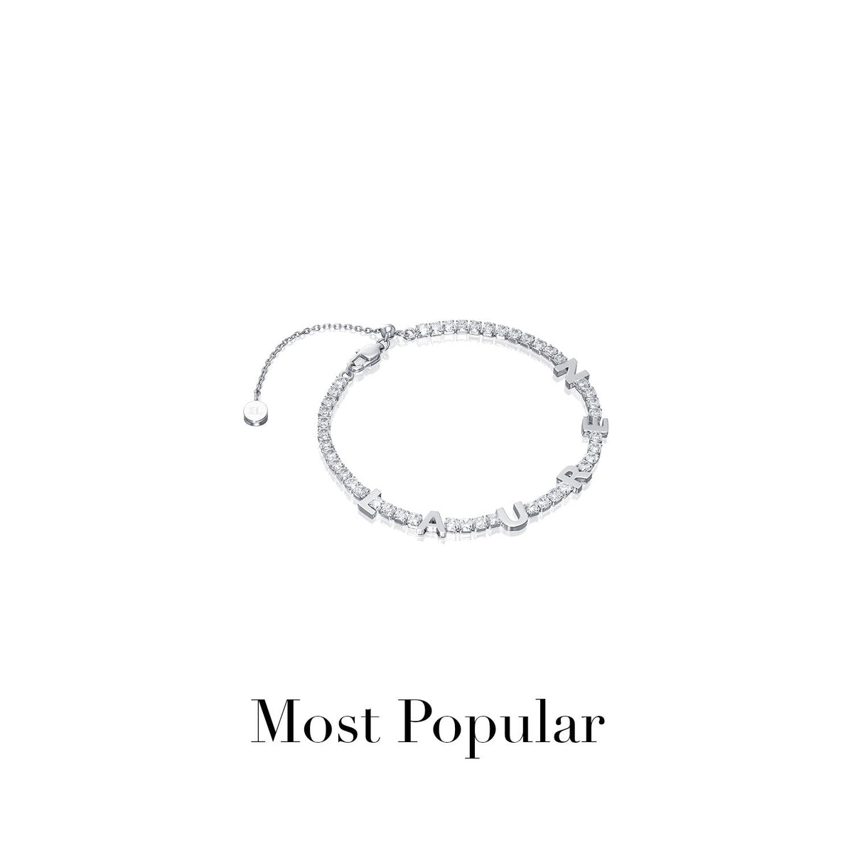 Custom Name Tennis Bracelet (Silver)