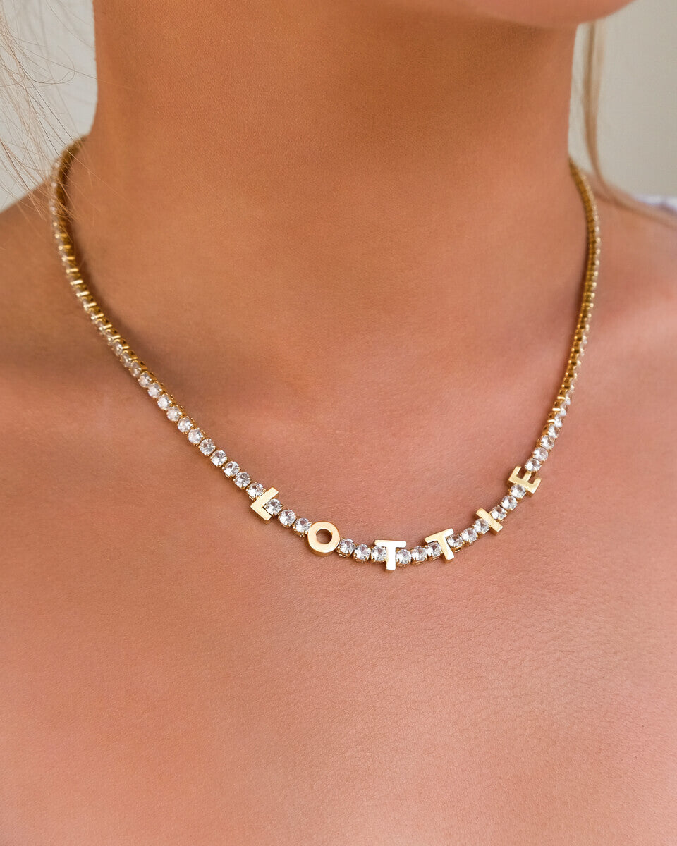 Custom Tennis Name Set (Gold)