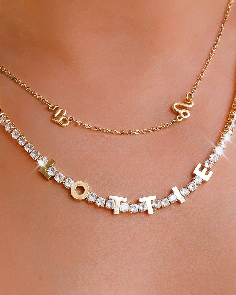 Custom Tennis Name Set (Gold)