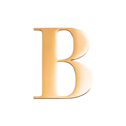 Jewellery Box Gold Small Metal Letter