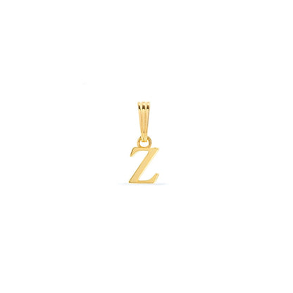 Sterling Silver Mini Initial Pendant (Gold)