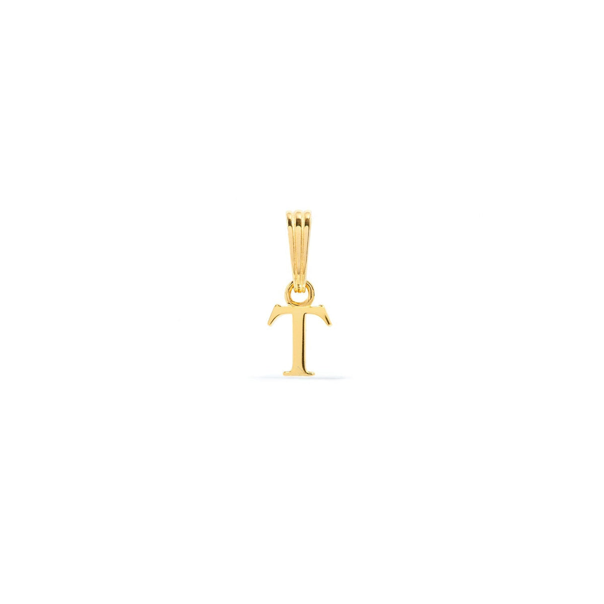 Sterling Silver Mini Initial Pendant (Gold)