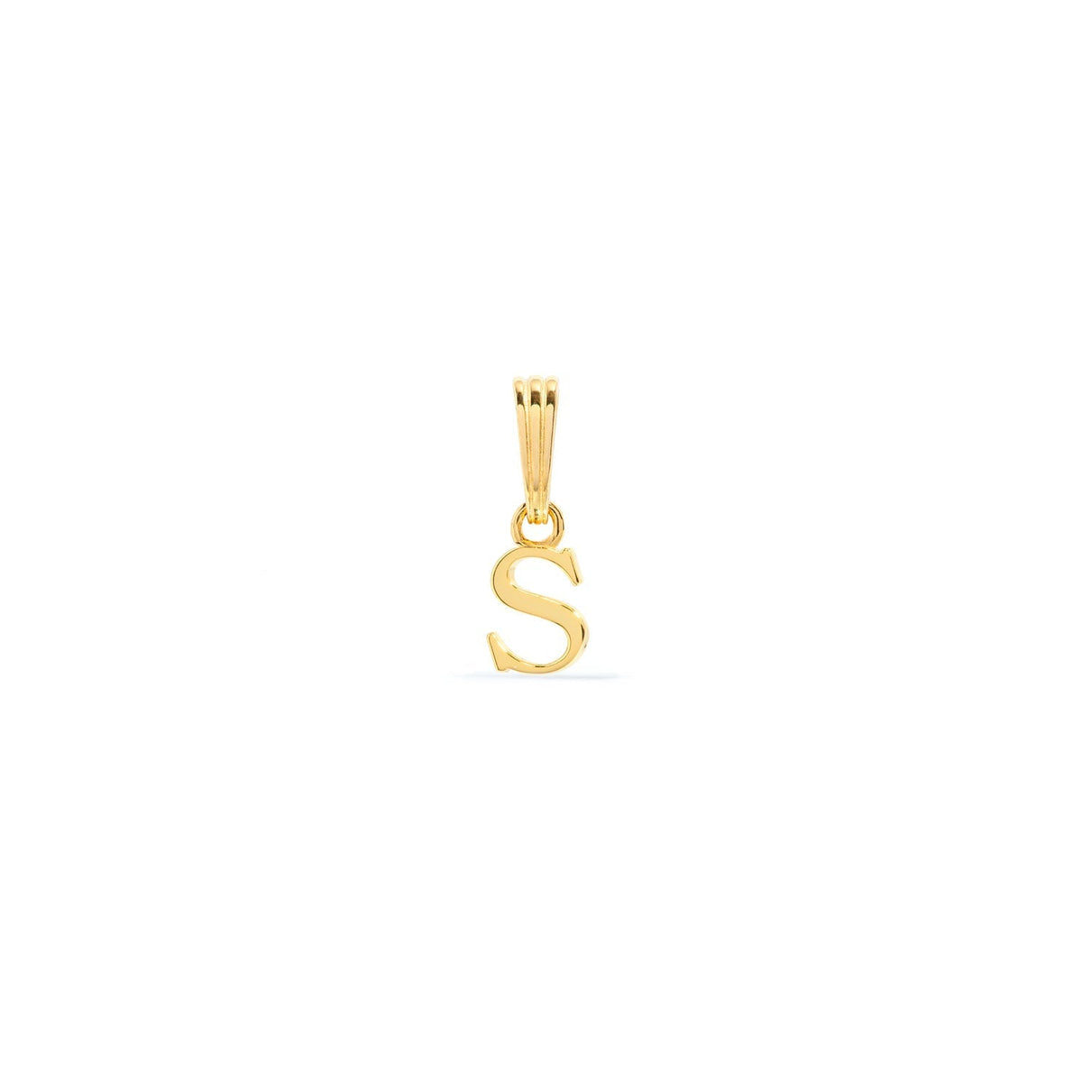 Sterling Silver Mini Initial Pendant (Gold)