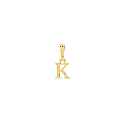 Sterling Silver Mini Initial Pendant (Gold)