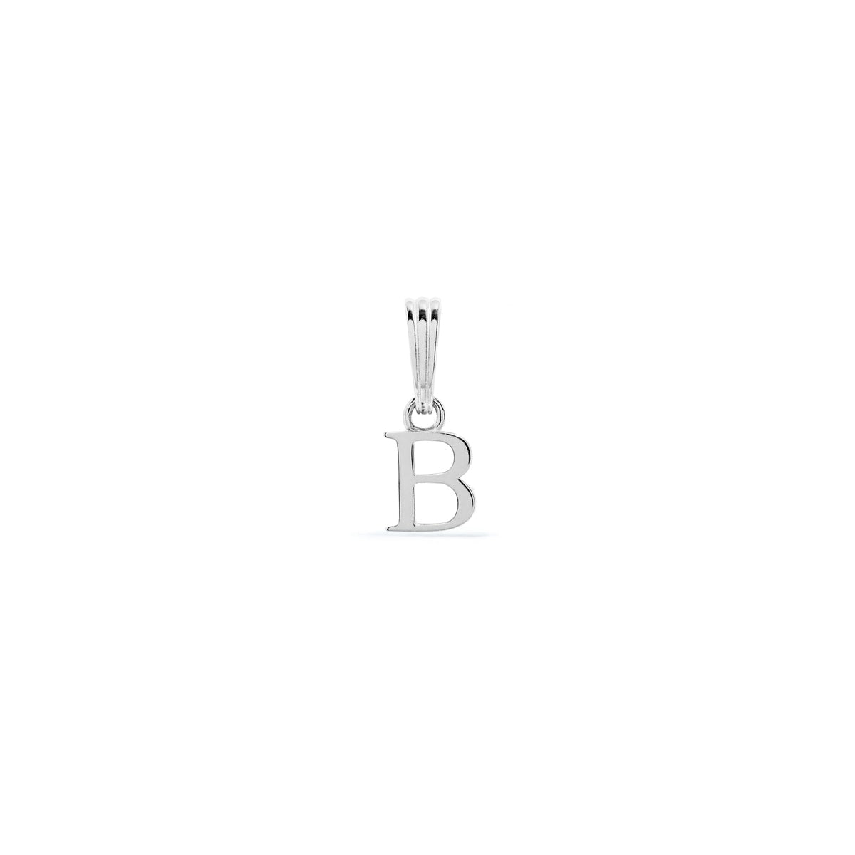 Sterling Silver Mini Initial Pendant (Silver)