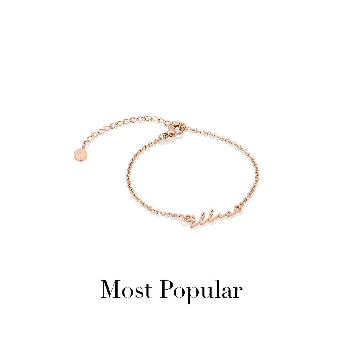 Mini Signature Name Bracelet (Rose Gold)