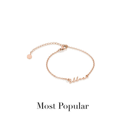 Mini Signature Name Bracelet (Rose Gold)