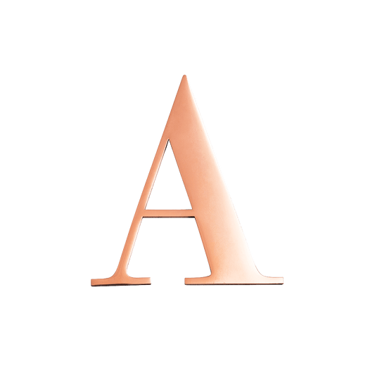 Rose Gold Small Metal Letter