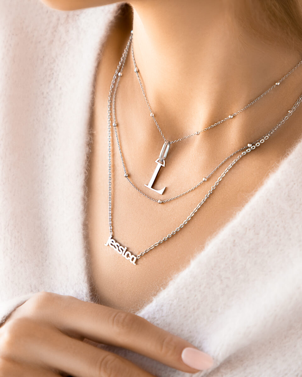 Sphere Chain Necklace (Silver)